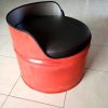 Fauteuil bidon recyclé Rouge pompier