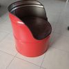 Fauteuil bidon recyclé dossier Rouge pompier