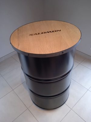 baril bar aménagé pour salomon minibar custom